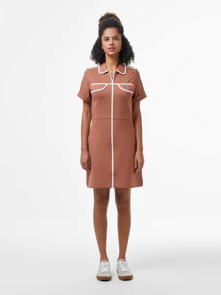 Платье мини Lacoste коричневое