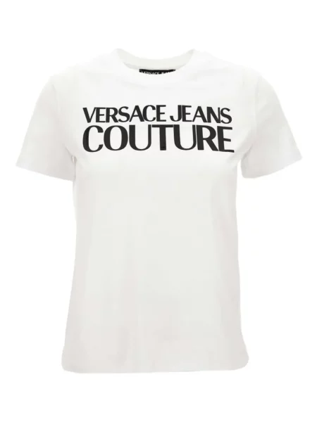 Tricou Versace Jeans Couture cu imagine alb