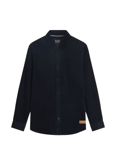 Cămașă Scotch & Soda de catifea cord albastru