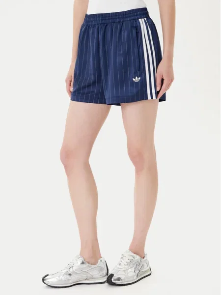 Adidas Pantaloni scurți sport Pin-stripe Satin Bleumarin