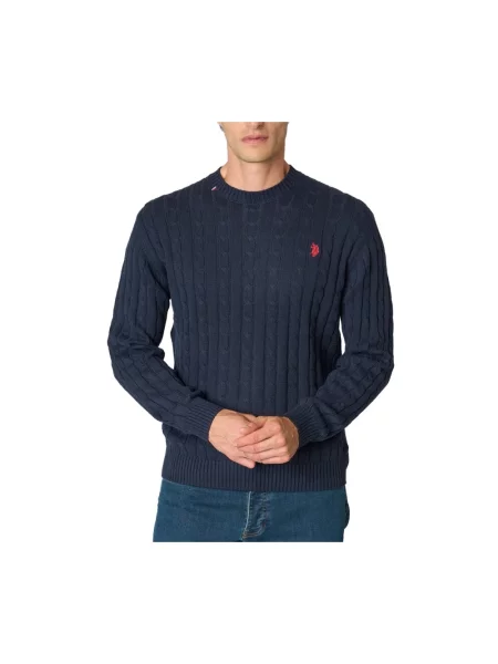 Sweter U.s Polo Assn. z kaszmiru niebieski