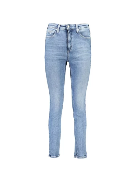 Skinny jeansy skinny Calvin Klein Jeans niebieskie