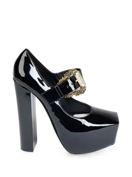 Pantofi cu toc Versace Jeans Couture cu platformă cu cataramă negru