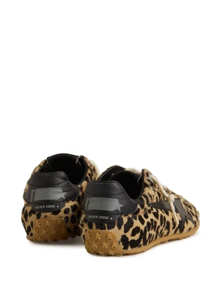 Sneakerși Golden Goose cu imagine cu model leopard auriu