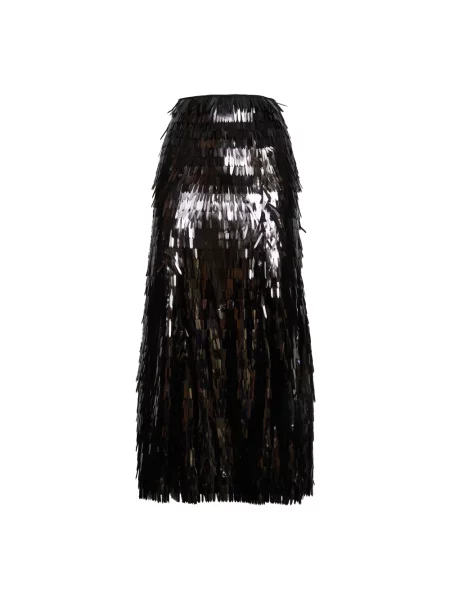 Maksi spódnica maxi Self-portrait z cekinami czarna
