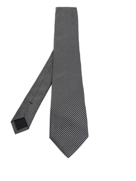 Cravată Boss cu imprimeu geometric cu legături negru