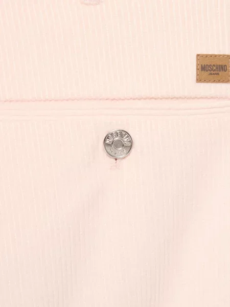 Вельветовые брюки Moschino оранжевые