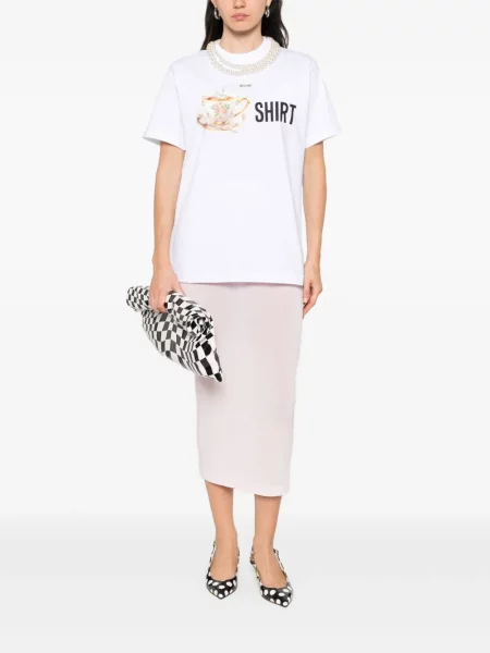 Tricou Moschino cu imagine alb