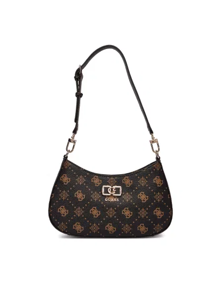 Сумка Guess с автографом коричневая