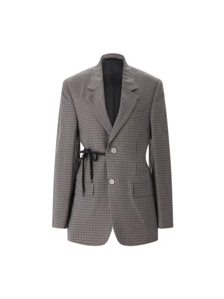 Lniana lniana marynarka Balenciaga kopertowa