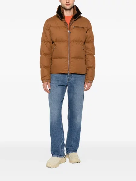 Geacă Moncler cu autograf maro