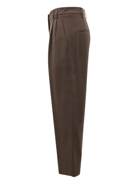 Pantaloni Brunello Cucinelli plisate maro