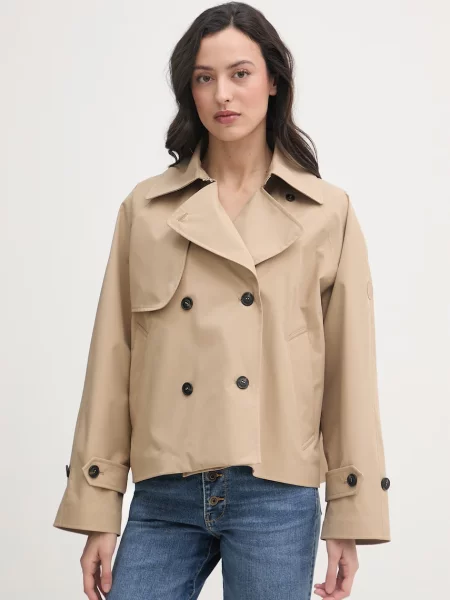 Save The Duck krótki trencz GARBO beżowy