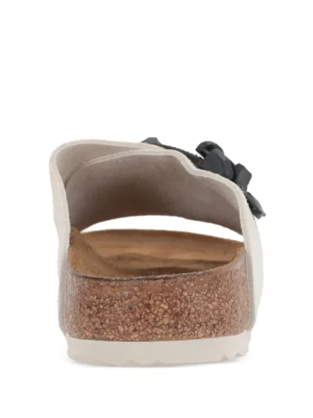 Sandale Birkenstock din piele de căprioară alb