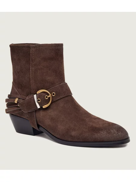 Pinko Botine cu Jane 07 | piele întoarsă maro