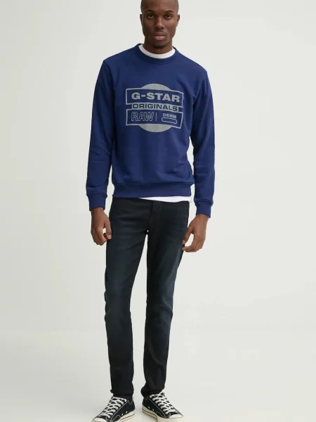 Свитер G-star Raw с принтом синий