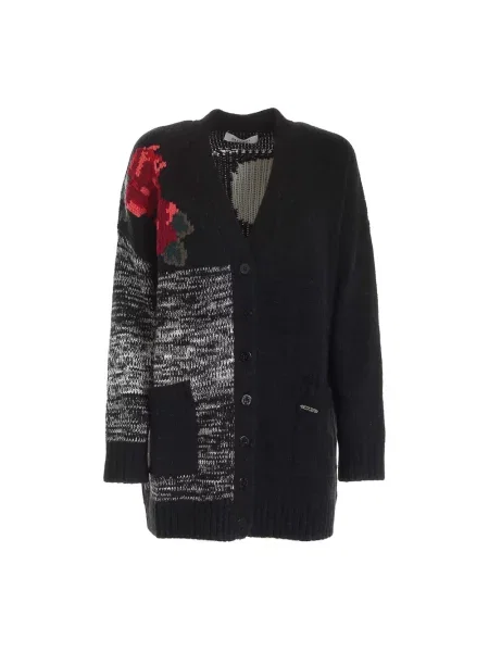 Kardigan Blugirl z długim rękawem wełniany czarny