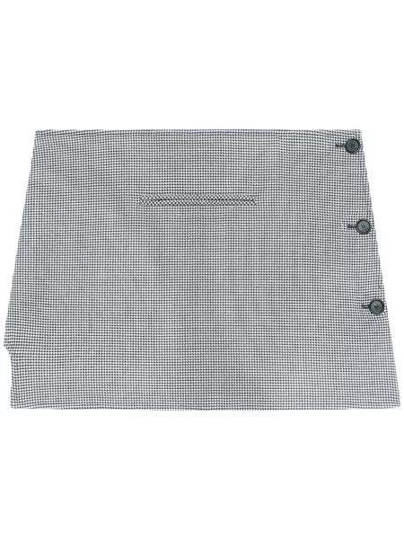 Mała mały spódnica mini Courreges w pepitkę czarna