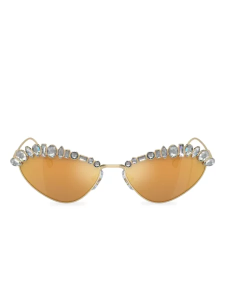 Sunčane naočale Swarovski s kristalima smeđa