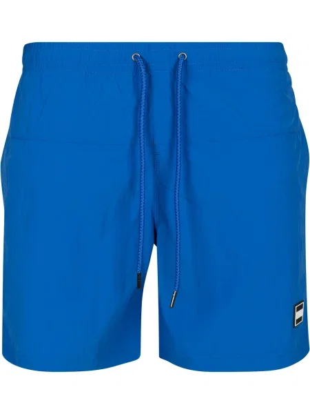 Urban Classics Plavecké šortky kobaltová modř / černá bílá