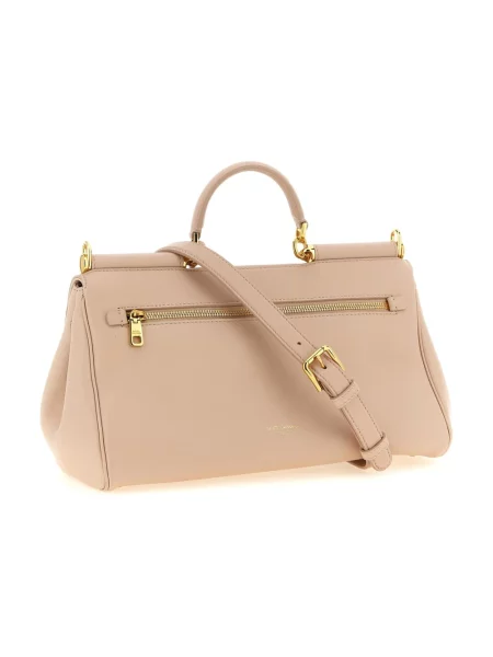 Torebka Dolce And Gabbana skórzana beżowa