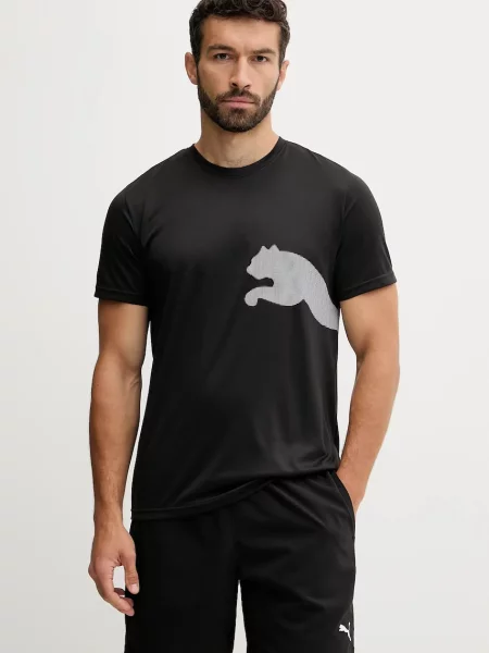 Тениска за трениране Puma с десен черно
