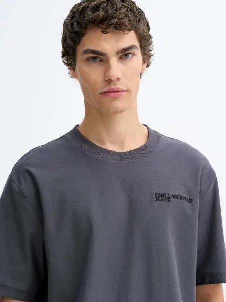 Футболка Karl Lagerfeld Jeans однотонна сірий