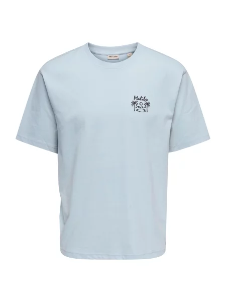 Only & Sons Tricou ONSMILO albastru deschis negru