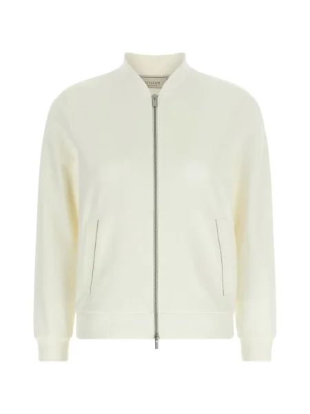 Hanorac Peserico tricotate cu nervuri alb