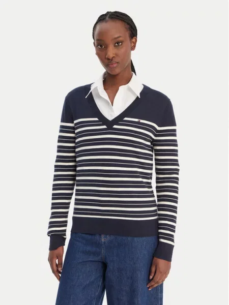 Tommy Hilfiger Džemper Tamnoplava plava