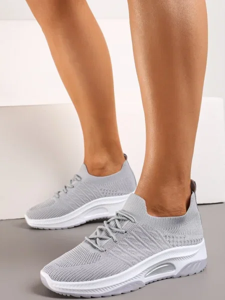 Pantofi Sport În Stil Șosetă cu Talpă Decorativă Moonlise gri