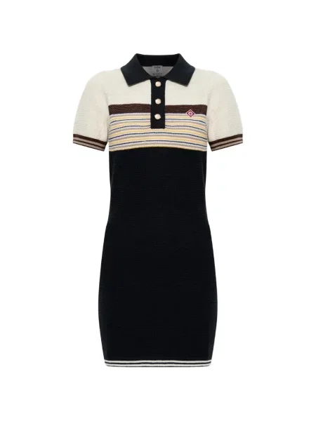 Rochie mini Casablanca cu dungi cu autograf albastru