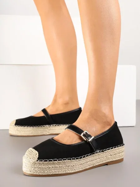 Espadrile Fevolise negre