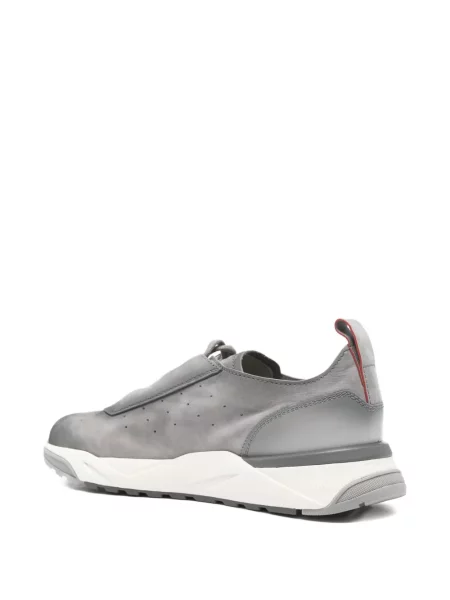 Sneakerși Santoni din piele gri