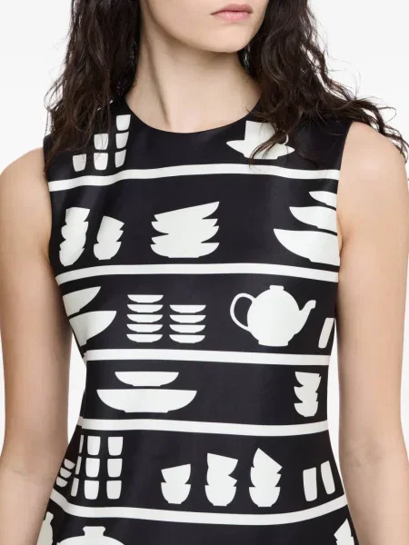 Rochie mini Jw Anderson cu imagine de costum negru