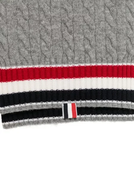 Μάλλινος κασκόλ Thom Browne γκρι