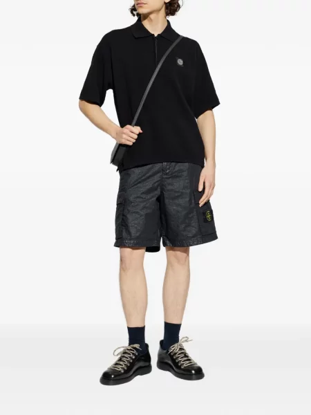 Polo Stone Island cu strasuri negru