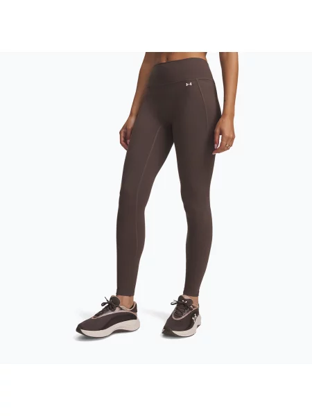 Colanți de antrenament pentru femei Under Armour Motion Leggings peppercorn/white alb