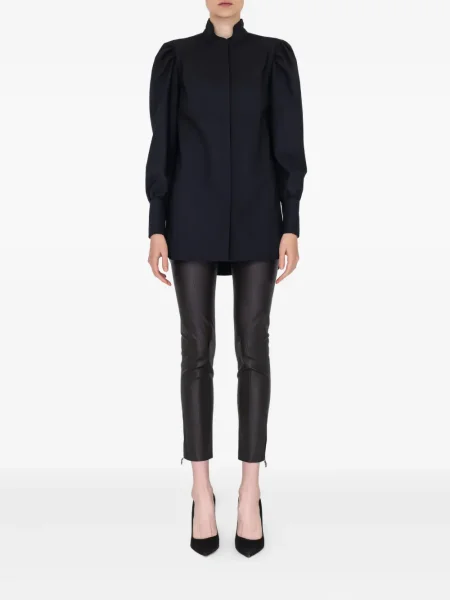 Pantaloni Ferragamo din piele negru