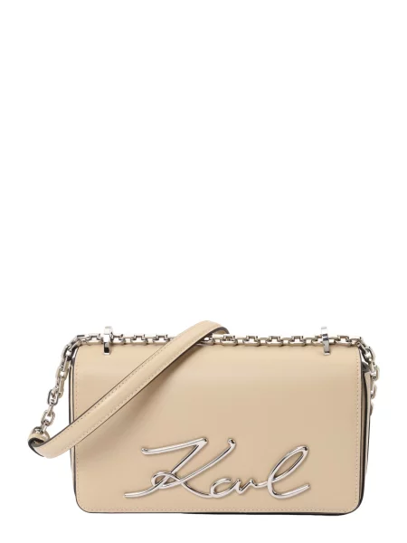 Karl Lagerfeld geantă crossbody pentru femei din piele K/SIGNATURE bej