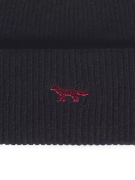 Căciulă Maison Kitsune cu broderie albastru