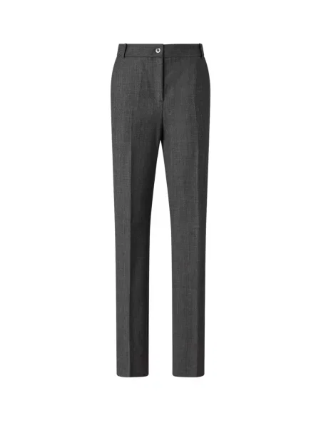 PINKO Kalhoty PINKO PLEIONE PANTALONE LANA ARMATURATA PANTALONE tmavě šedá