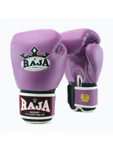 RAJA BOXING Единична стандартна естествена кожа лилави боксови ръкавици виолетово