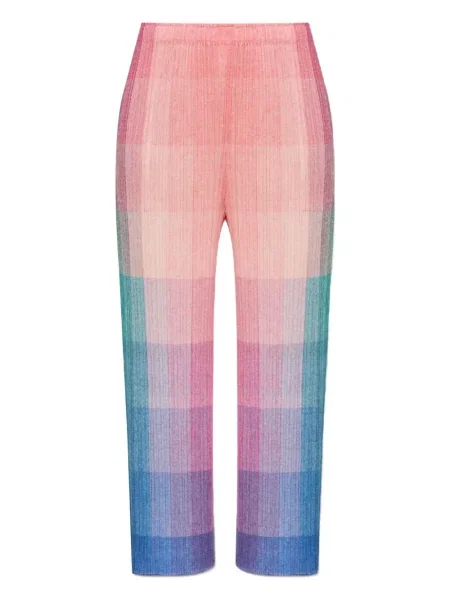 Pantaloni Pleats Please Issey Miyake plisate roz