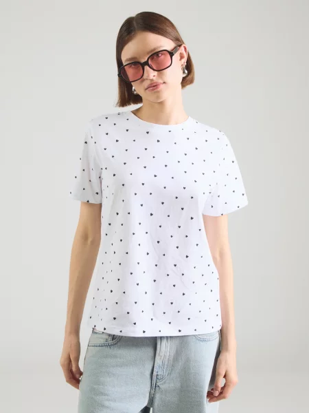 Hailys Tricou negru alb
