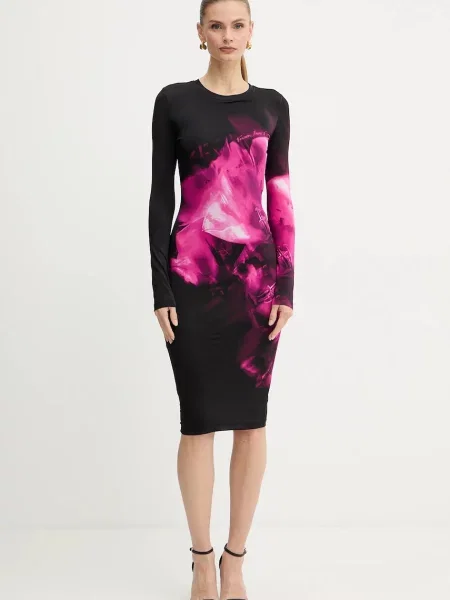 Versace Jeans Couture sukienka midi dopasowana czarny