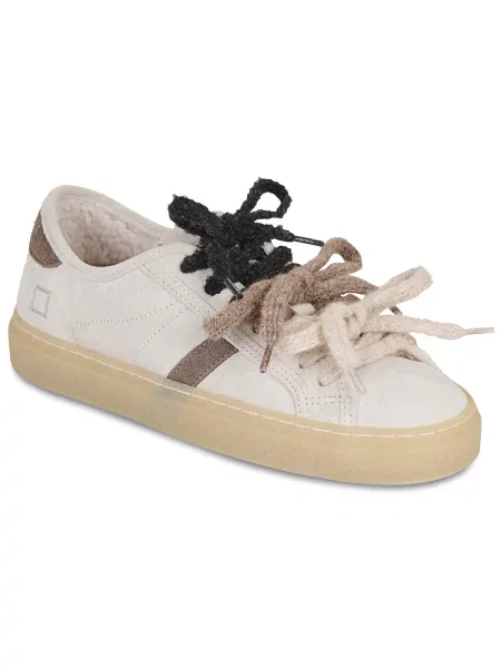 Pantofi D.a.t.e. din piele de căprioară alb