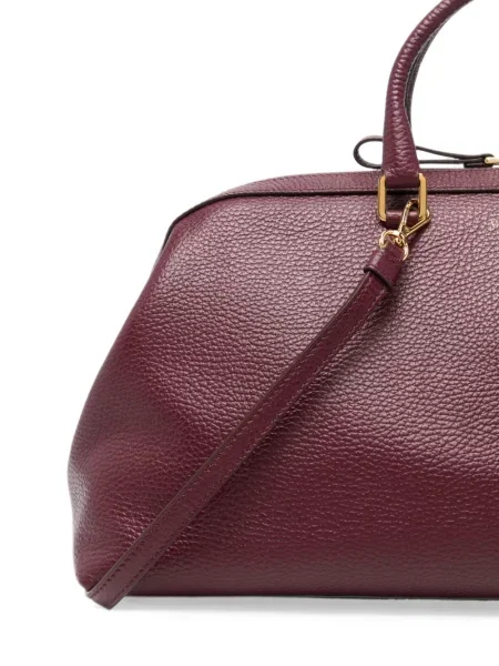 Bőr shopper táska Alberta Ferretti autogrammal piros