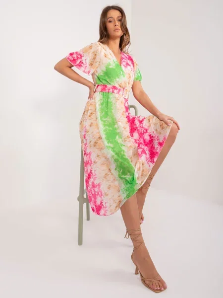 Rochie mini Fashionhunters cu mâneci scurte scurtă de costum roz
