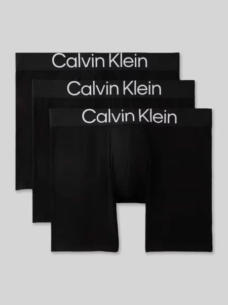 Obcisłe bokserki z mieszanki lyocellu w zestaw 3 szt. Calvin Klein Underwear czarne